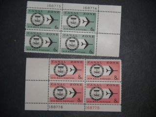 Canal Zone C42 - C47 Plate Block Nh Og