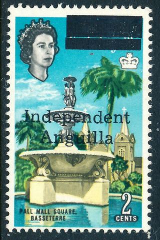 Scott 3/sg 3,  2c 1967 Independent Anguilla Overprint,  F Fresh Nh (um)