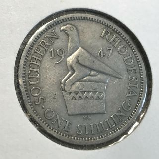 1947 Southern Rhodesia One Shilling Coin