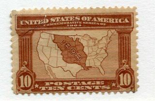 1904 U.  S.  Scott 327 Ten Cent Louisiana Purchase Expo Stamp Hinged