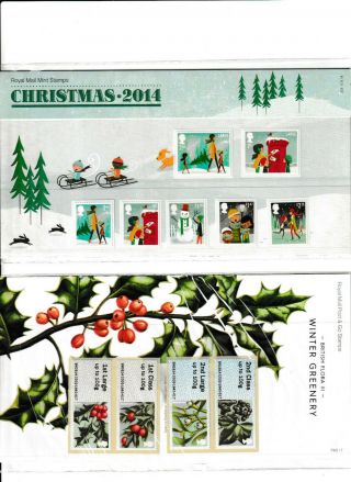 Presentation Packs From 2014 Christmas & Post & Go Flowers Pp504/fs17
