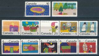 Canada - Christmas Set Of 1970 Mnh Children 