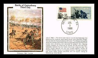 Us Cover Civil War Battle Of Gettysburg Third Day Colorano Silk Cachet