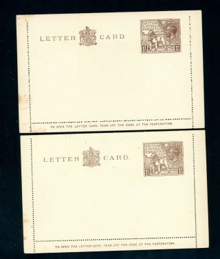 1924/25 Wembley Postal Stationery Letter Cards 2 Different (o051)
