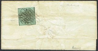 Italy Papal States 1863 Cover From Viterbo 1 Baj Green