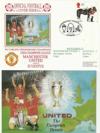 1 Oct 1997 Manchester United V Juventus Champions League Dawn Football Cover