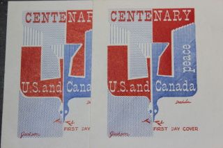 2 FDC Jackson Cachet 961 US Canada Friendship 1948 Centenary Peace Bridge U/A 3