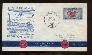Us First Flight Experimental Pick - Up Cover 1940 Ironton,  Ohio