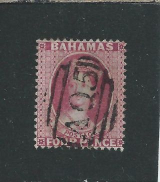 Bahamas 1863 - 77 4d Bright Rose Perf 14 Fu Sg 35 Cat £40