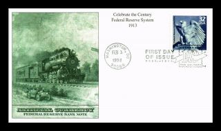 Dr Jim Stamps Us Federal Reserve System First Day Cover Celebrate The Century