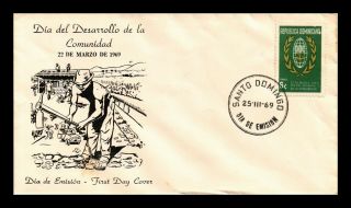 Dr Jim Stamps Day Of Development Emblem Fdc Dominican Republic Cover