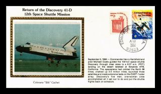 Dr Jim Stamps Us 12th Space Shuttle Mission Discovery Colorano Silk Event Cover