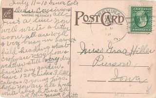 1910 Bovina,  Colorado 4 - Bar Cancel On An Artistic Postcard - - Dpo