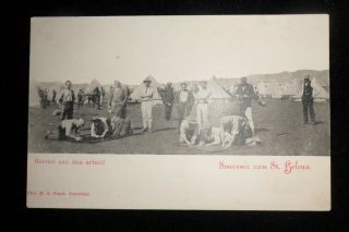 Boer War St Helena Post Card Boer Pow Camp