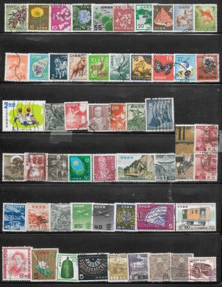 Japan stamps,  not hinged,  hinged,  5 scans 3