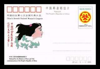 Dr Jim Stamps Seventh National Womens Congress China Continental Postal Card