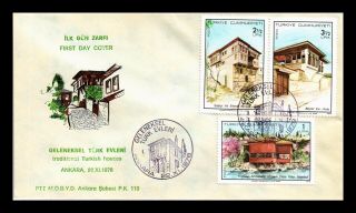 Dr Jim Stamps Traditional Turkish Houses Fdc Combo Turkey Cover