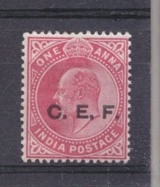 India - 1905 - Kevii 1 Anna O/p C.  E.  F.  - Sg C13 - Hinge Remnant - $15 - Local Freepost