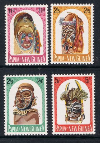 Papua Guinea Png 1964 Masks Sg 51 - 54 Mnh