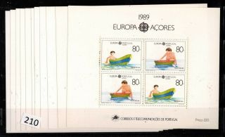 11x Azores,  Portugal 1989 - Mnh - Europa Cept - Boats,  Children -