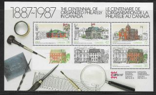 Canada Scott 1125a 1887 - 1987 Capex Souvenir Sheet Mnh
