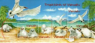 Vanuatu Birds 2004 Red Tailed Tropicbird Sheet Um (mnh)