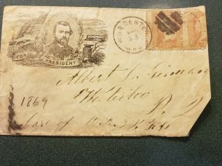Grant For President Cover With 1 1/2 Scott 88 To Canada Pale Rose