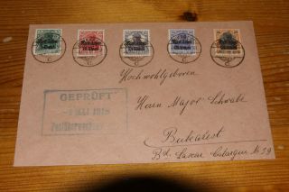 Germany 1918 Occupation Of Romania Complete Set On Cover