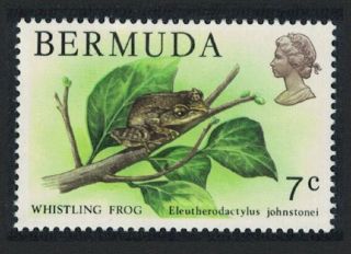 Bermuda Whistling Frog 1v 7c Mnh Sg 390