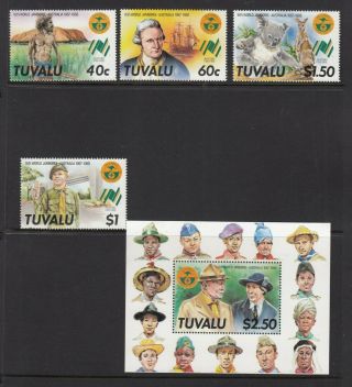 Tuvalu 1988 World Scout Jamboree Set,  Miniature Sheet,  Mnh