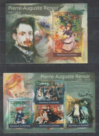 E677.  Burundi - Mnh - 2012 - Art - Painting - Pierre - Auguste Renoir