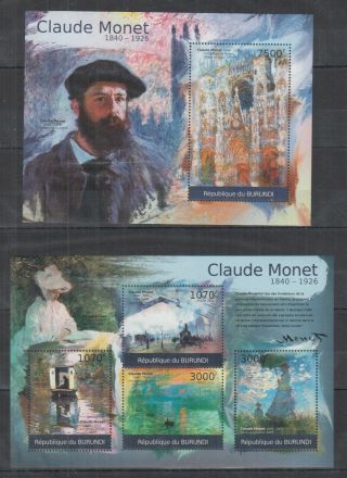 E677.  Burundi - Mnh - 2012 - Art - Painting - Claude Monet