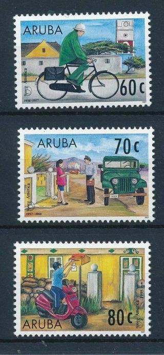 Aruba,  Sc 144 - 46,  1997 Postal Delivery Issue.  Mnh.  Cv $8.  25