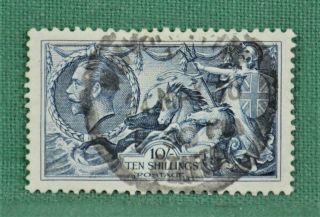 Gb Stamps George V 1934 Re - Engraved Seahorse 10/ - Indigo Sg 452 (b54)