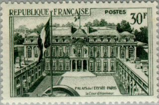 Ebs France 1959 Tourism: Elysee Palace - Palais De L´elysée Yt 1192 Mnh
