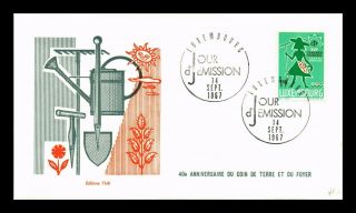 Dr Jim Stamps International Association Home Gardeners Fdc Luxembourg Cover