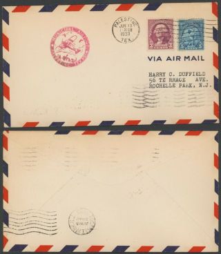 Usa 1933 - 1st Flight Air Mail Cover Palestine 30042/28