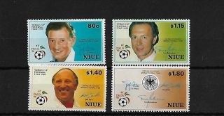 Niue Sg689/92,  1990 World Cup Winners,  Mnh