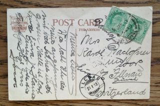 India 1913,  B/w Postcard,  Village Band,  Mailed Calcutta To Illnau,  Switzerland