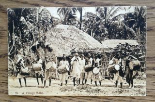 INDIA 1913,  B/W Postcard,  Village Band,  Mailed Calcutta To Illnau,  Switzerland 2