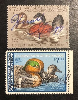 Tdstamps: Us Federal Duck Stamps Scott Rw46 Rw48 (2) $7.  50