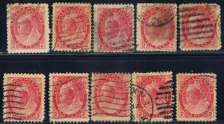 Canada 77 (15) 1899 3 Cent Carmine Queen Victoria Numeral Issue 10 Cv$10.  00