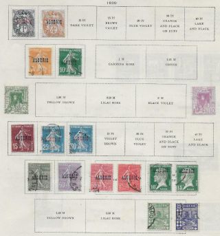17 Algeria Stamps (set On Wrong Page) From Quality Old Album