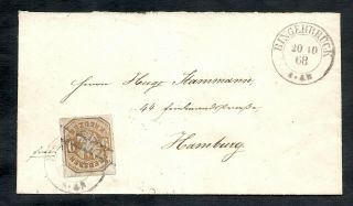 1868 Germany Preussen 9 Kr Cover Bingerbruck To Hamburg - Forgery