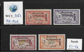 Wc1_3363 French Colonies.  Alaouites.  1925 Air Mail Set.  Scott C1 - C4.  Mh - Mlh