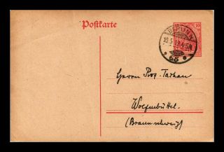 Dr Jim Stamps Berlin Germany Tied Postal Stationery Postal Card