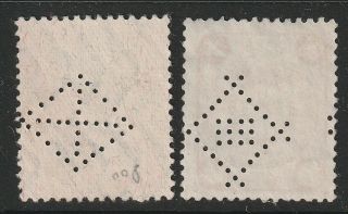 Japan Perfin “,  In A Square” “三 In A Square” Cxls