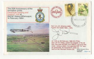 Zealand Flown Cover 1989 25 Anniversary Parachute Unit Rnzaf Whenuapai 096c