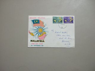 Malaysia 1963 Fdc With Picture