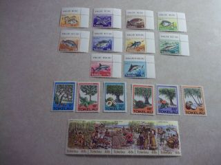 Tokelau Islands Stamps Sg 103 - 23 Scott 103 - 19 Og Nh Sets - Fish,  Trees,  Etc.